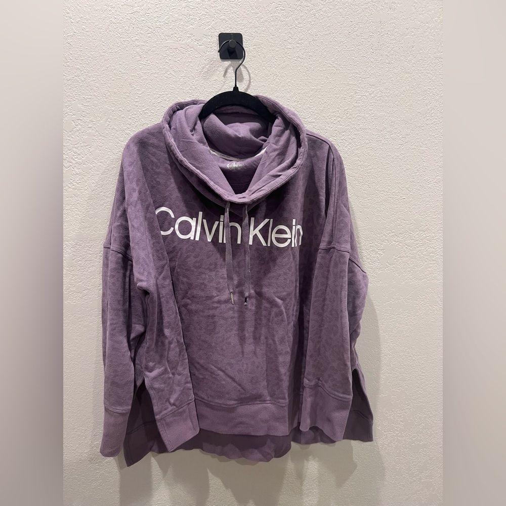 Calvin Klein Purple Cowl Neck Sweatshirt